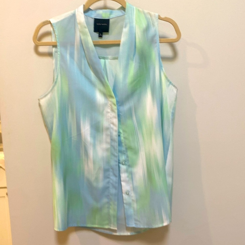 Alex Marie top from Dillards in shades of blue, white and green. Size medium